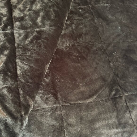 London fog king comforter diamond quilt pattern dark grey Cream Bedding Blanket - Picture 14 of 15